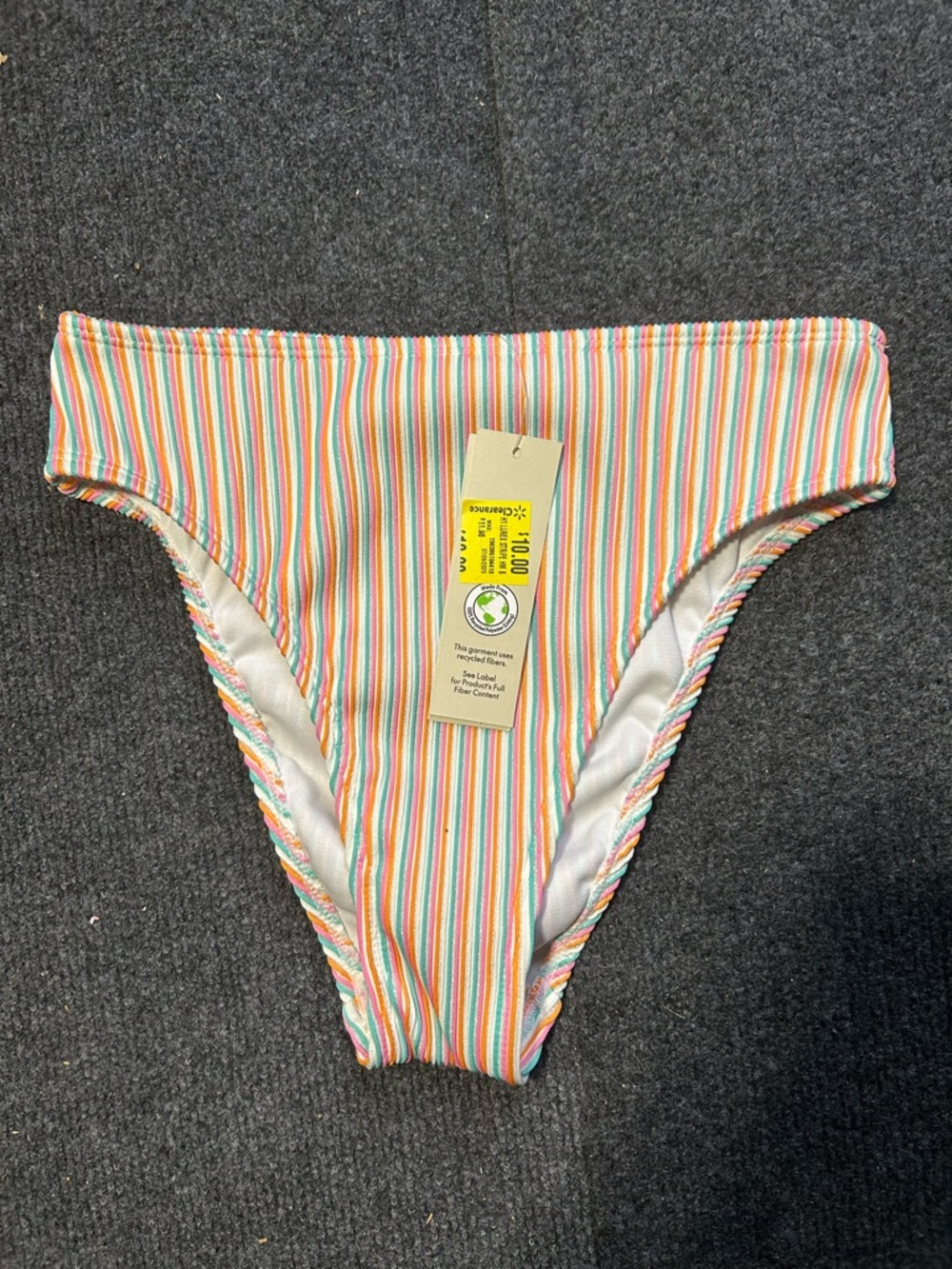 Striped Bikini Bottoms in Multicolor